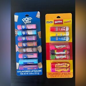 Pop-Tarts and M&M's/Skittles/Starburst Flavored Lip Balm Sets - 16 balms total
